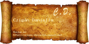 Czigán Daniella névjegykártya